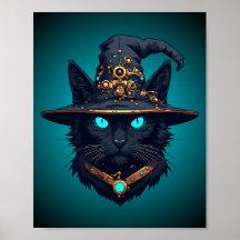 Chat Sorcière Lunettes de Soleil Néon Cyberpunk Me
