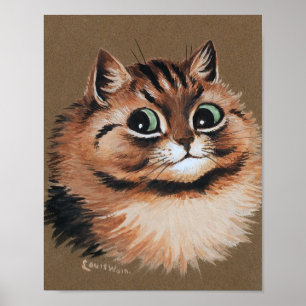 Affiche Chat souriant, Louis Wain
