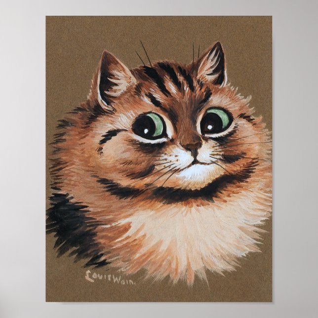 Affiche Chat souriant, Louis Wain (Devant)