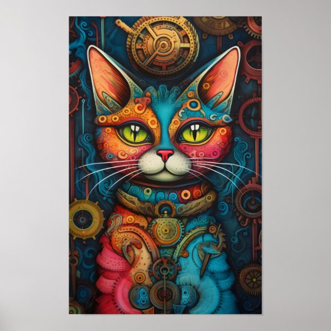 Affiche Chat steampunk 1 sur 21 (Devant)