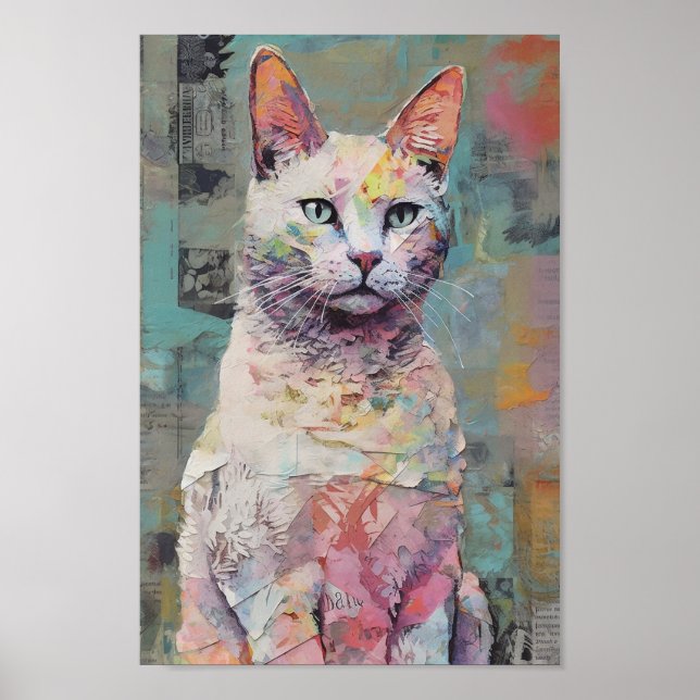 Affiche Chat Style Scrapbook (Devant)
