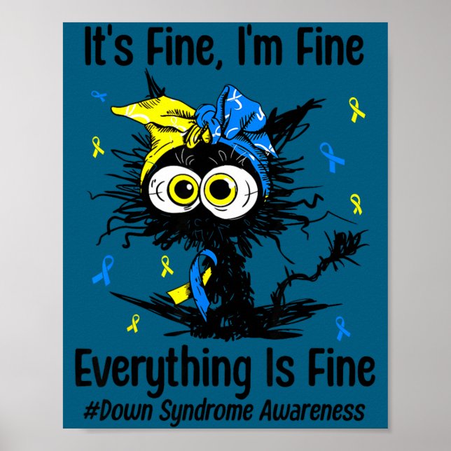 Affiche Chat t21 de sensibilisation au syndrome de Down mo (Devant)