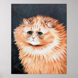 Affiche Chat tigré, Louis Wain