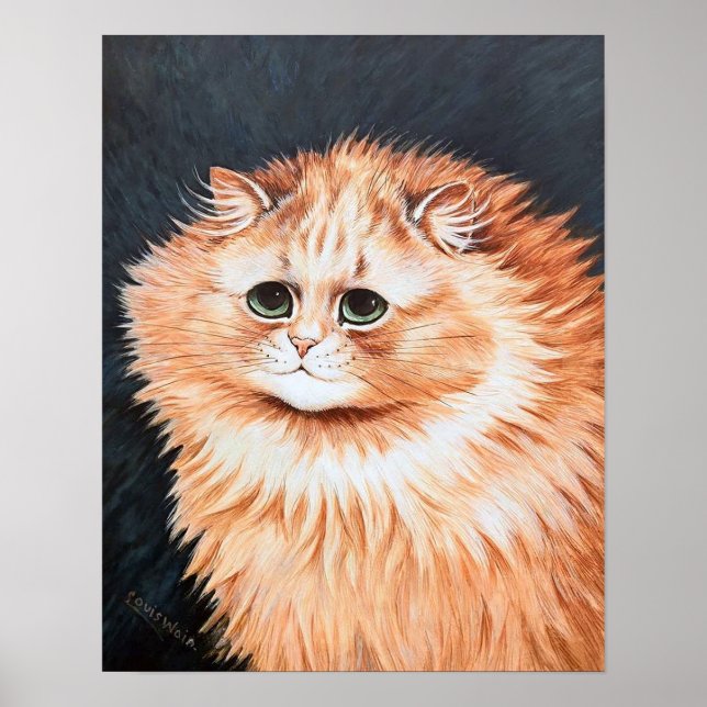 Affiche Chat tigré, Louis Wain (Devant)