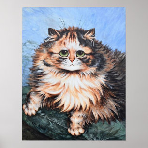 Affiche Chat tigré, Louis Wain