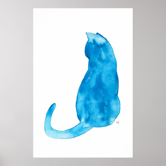 Affiche Chat Turquoise (Devant)