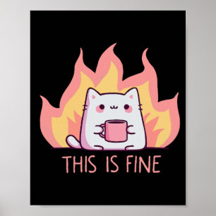 Affiche Chat Un Feu C'est Très Bien