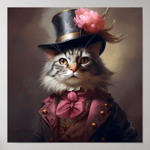 Affiche Chat victorien