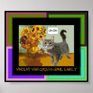 Affiche Chat vilain 3 de Van Gogh