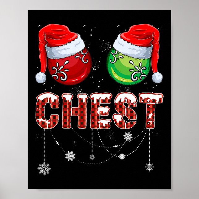 Affiche Châtaignes de famille à jumelles de Noël (Devant)