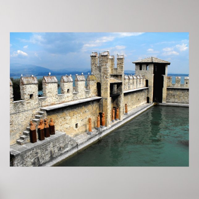 Affiche Château à Sirmione, Lac de Garde, Italie (Devant)