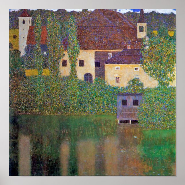 Affiche Château aquatique, Gustav Klimt (Devant)