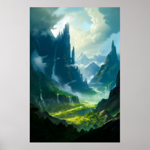 Affiche Château caché dans la vallée