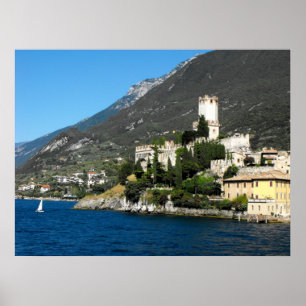 Affiche Château chez Malcesine au policier de lac, Iyaly