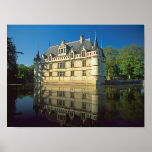 Affiche Château d'Azay-le-Rideau, Indre-et-Loire,
