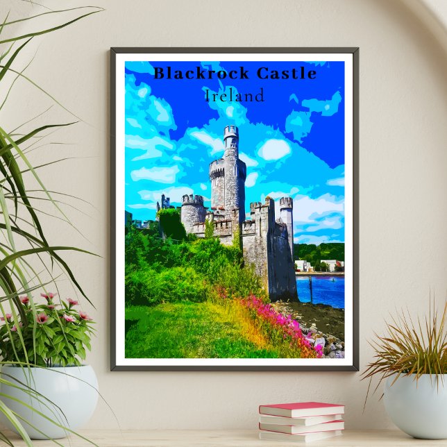 Affiche Château de Blackrock de style rétro, Cork Irlande (Créateur téléchargé)