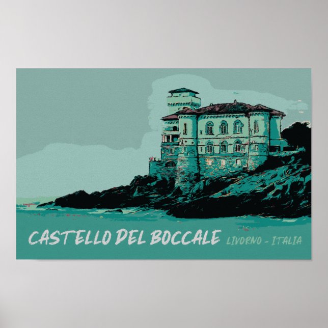 Affiche Château de Boccale, le site côtier de Toscane, Ita (Devant)