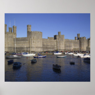 Affiche Château de Caernarfon, Gwynedd, Pays de Galles (R