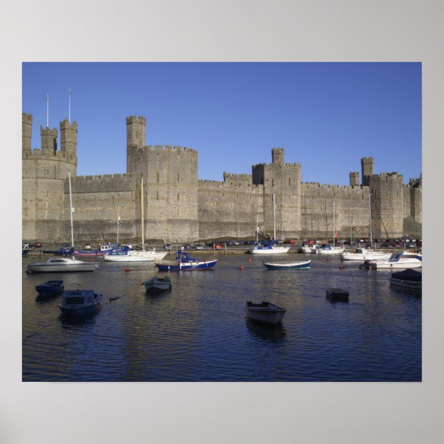 Affiche Château de Caernarfon, Gwynedd, Pays de Galles (RF (Devant)