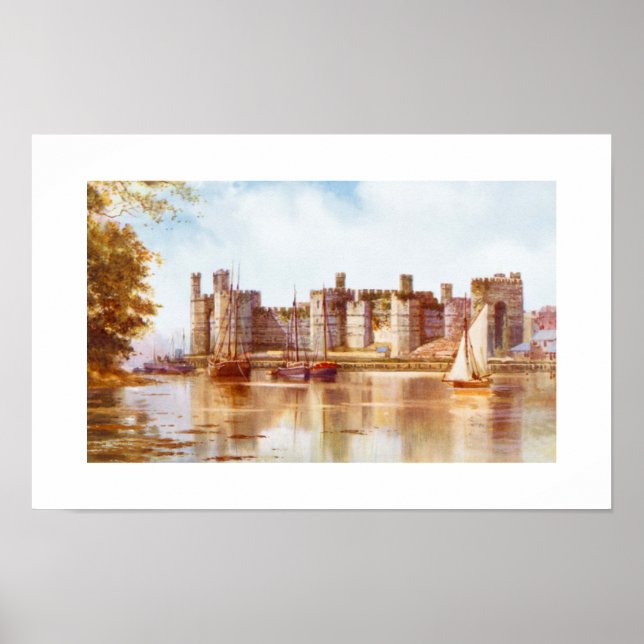 Affiche Château de Caernarfon, Pays de Galles (Devant)