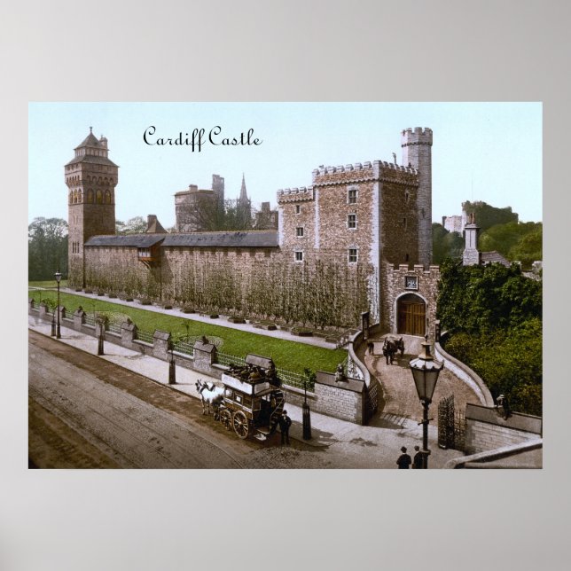 Affiche Château de Cardiff (1900) (Devant)