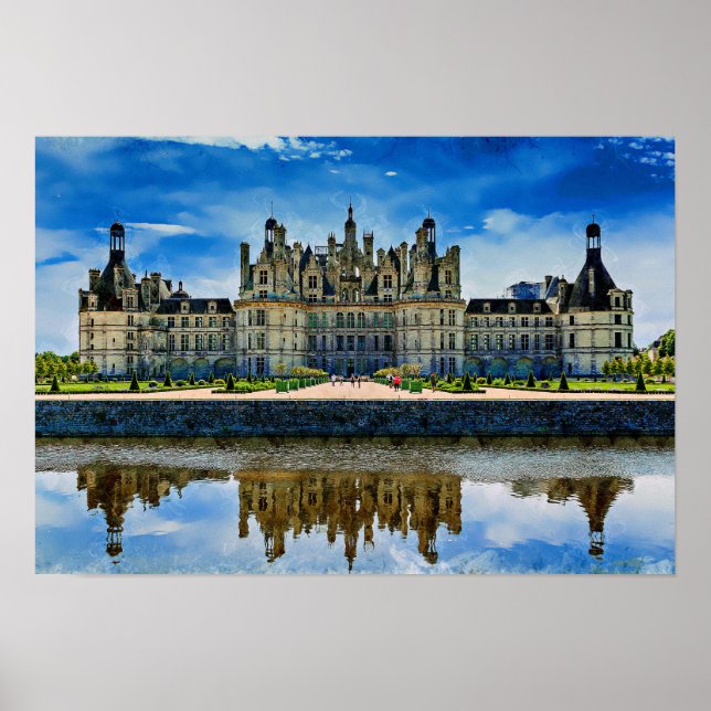 Affiche Chateau de Chambord, France. (Devant)