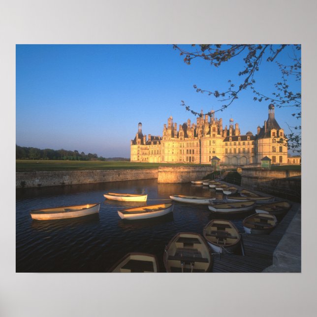 Affiche Château de Chambord, Vallée de la Loire, Loir-et-C (Devant)