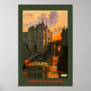 Affiche Château de Chenonceau Château Touraine France