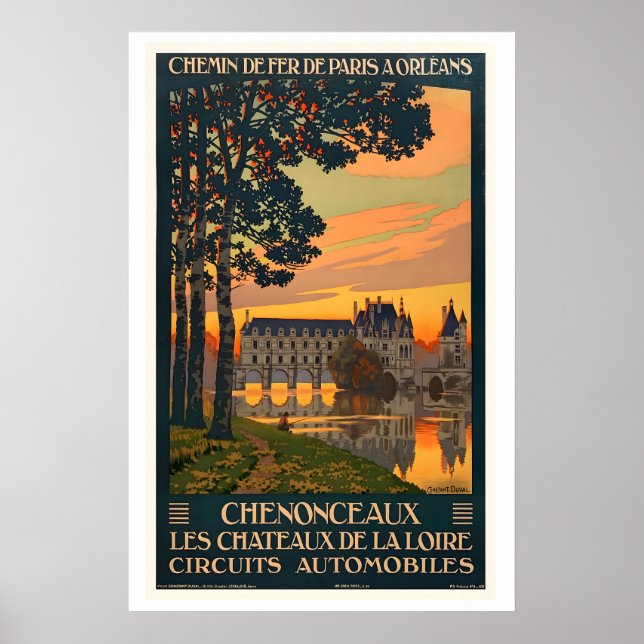 Affiche Château de Chenonceau Châteaux de la Vallée de la  (Devant)