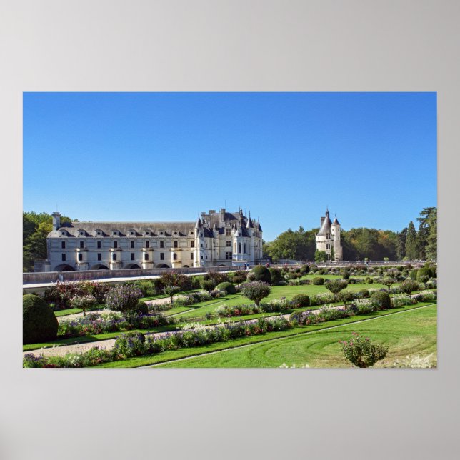 Affiche Château de Chenonceau dans la vallée de la Loire - (Devant)