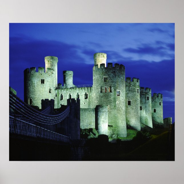 Affiche Château de Conwy, Gwynedd, Pays de Galles (Devant)