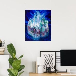 Affiche Château de Crystal dans la mer par Wenzel Hablik