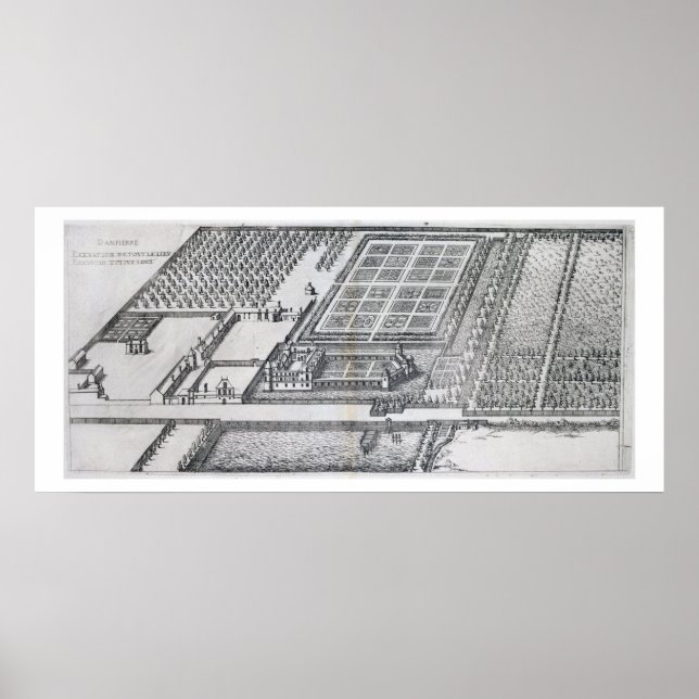 Affiche Château de Dampierre, vue sur le domaine, de 'Le (Devant)