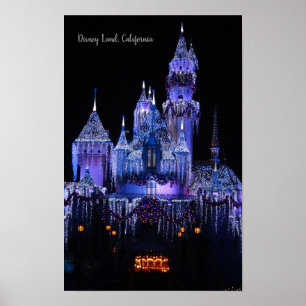 Affiche Château de Disney World,Californie ,Nuit