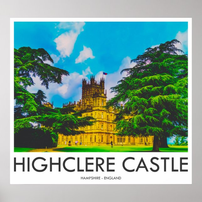 Affiche Château de Highclere, Hampshire, Angleterre (Devant)