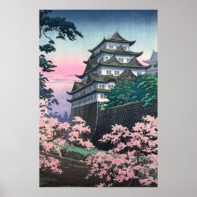 Affiche Château de Nagoya par Tsuchiya Koitsu (Devant)