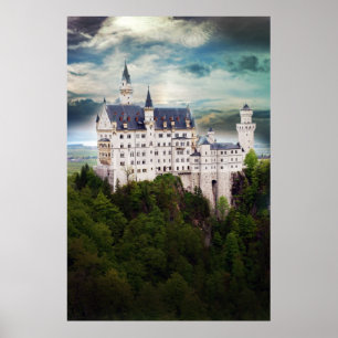 Affiche Château de Neuschwanstein, Stormy Sky