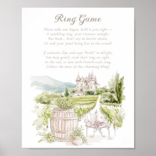 Affiche Château de Provence Jeu de Bague Mariage Champêtre