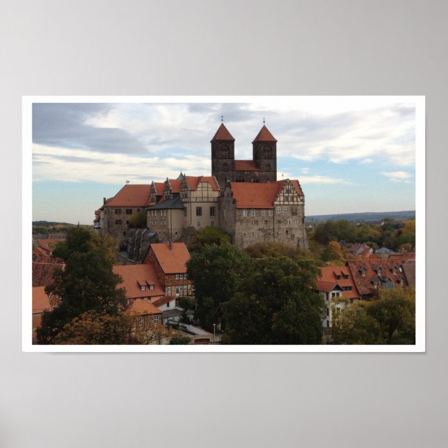 Affiche Château de Quedlinburg, Harz, Allemagne (Devant)