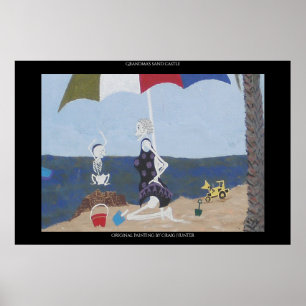 Affiche Château de sable de grand-mère