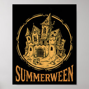 Affiche Château de sable hanté de l'art de Summerween