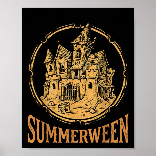 Affiche Château de sable hanté de l'art de Summerween (Devant)