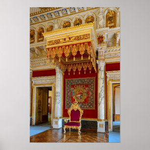 Affiche Château de Schwerin Salle du Trône, Allemagne