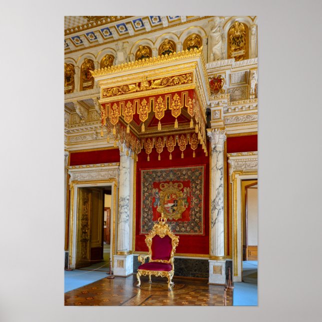Affiche Château de Schwerin Salle du Trône, Allemagne (Devant)