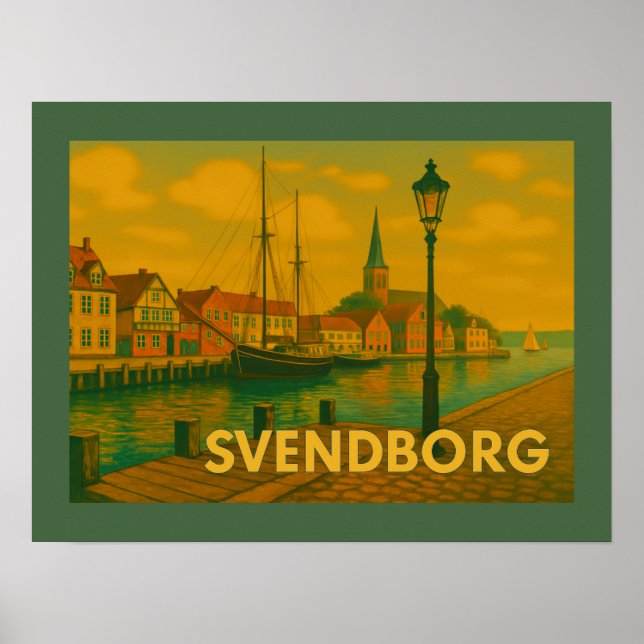 Affiche Château de Svendborg Danemark (Devant)