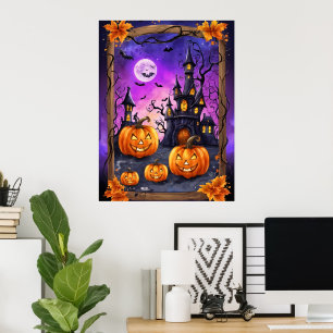 Affiche Château d'Halloween enchanté