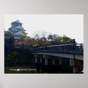 Affiche Château d'Osaka depuis le pont Destination de voya