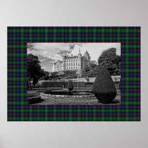 Affiche Château Dunrobin Sutherland Tartan