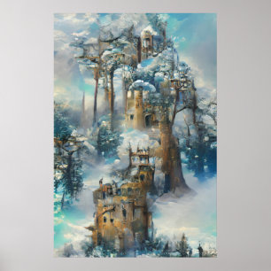 Affiche Château En Forêt, Imaginaire Jungle, Château Magiq