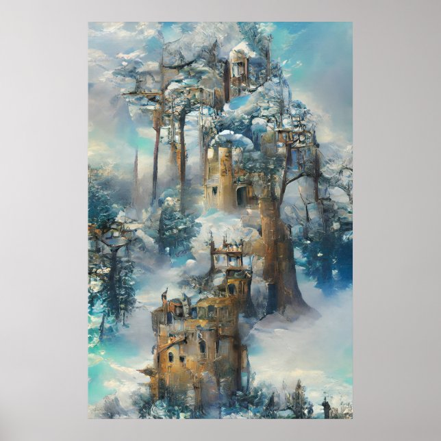 Affiche Château En Forêt, Imaginaire Jungle, Château Magiq (Devant)